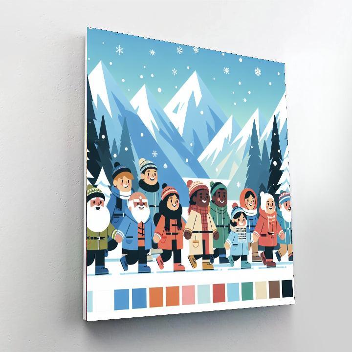 Adventurous Winter Expedition Numbered Painting Kits