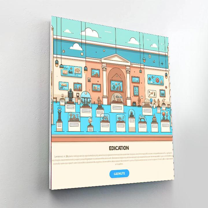Curious Museum Adventure Painting Number Kit