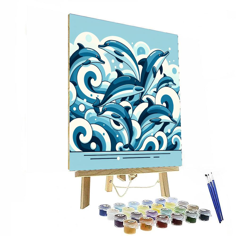 Leaping Dolphin's Ocean Joy Paint By Numbers Kits