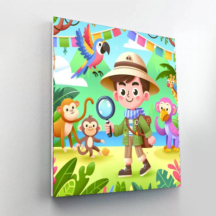 Mystery Jungle Adventure Painting Number Kit