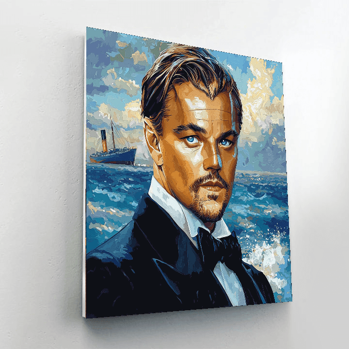 Leonardo Dicaprio: The Navigating Star Of Titanic Dreams Painting Number Kit