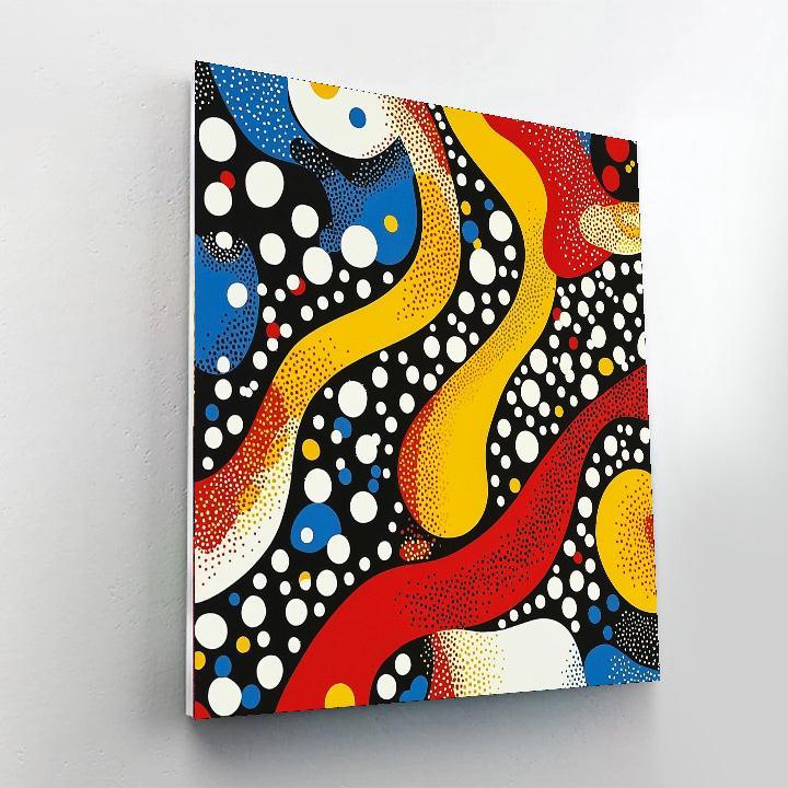 Yayoi Kusama Inspired Transcendent Connections  Number Painting