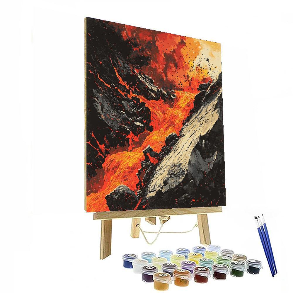 Michelangelo Inspired Celestial Embers Of The Earth  Paint By Color