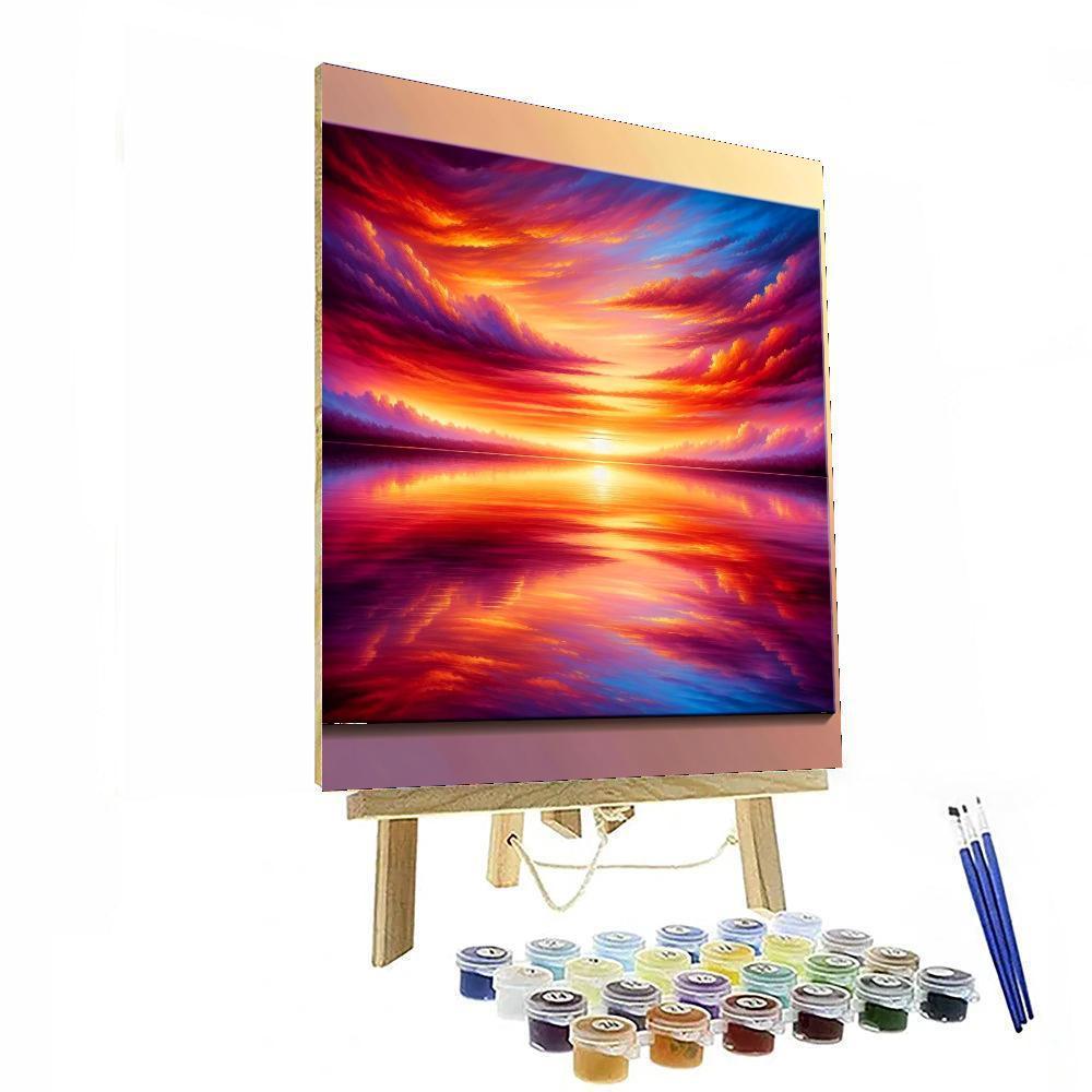 Enchanting Summer Sunset Number Painting