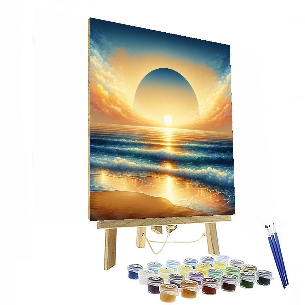Radiant Beach Sunrise Paint By Numbers
