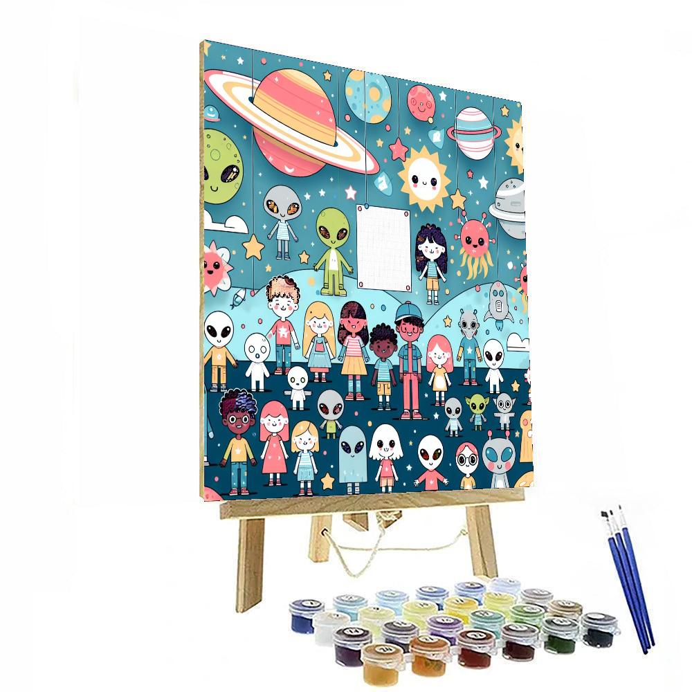 Grand Galactic Gala Number Painting