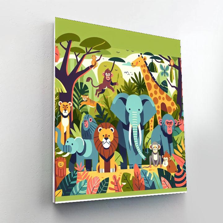 Safari Jungle Discovery Paint By Numbers Art