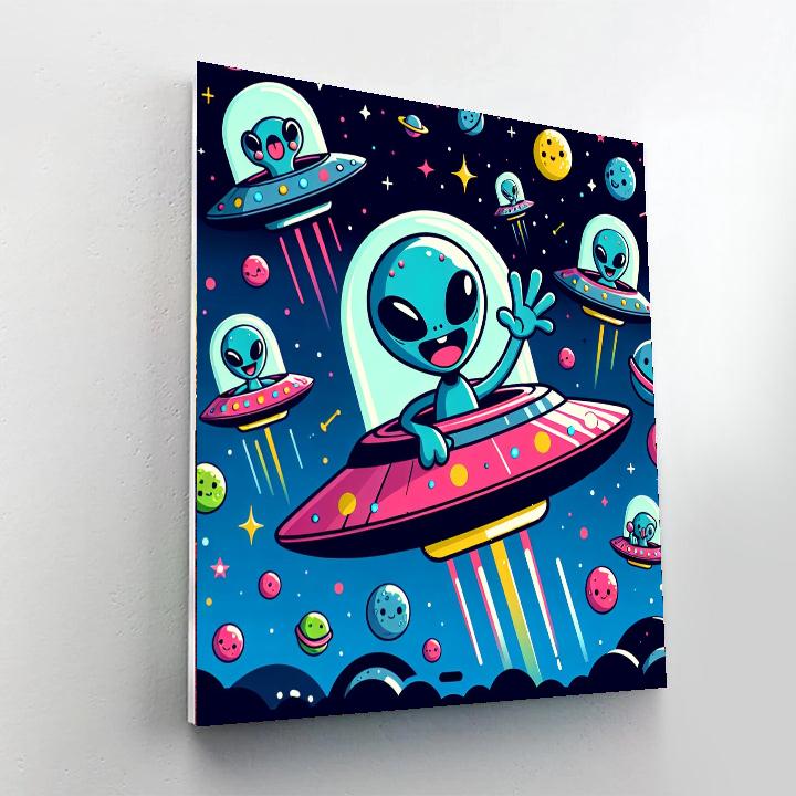 Space Adventure: Galactic Pals Paint By Number