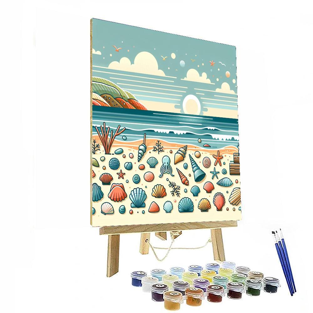 Seashell Collector's Cove Numbered Painting Kits