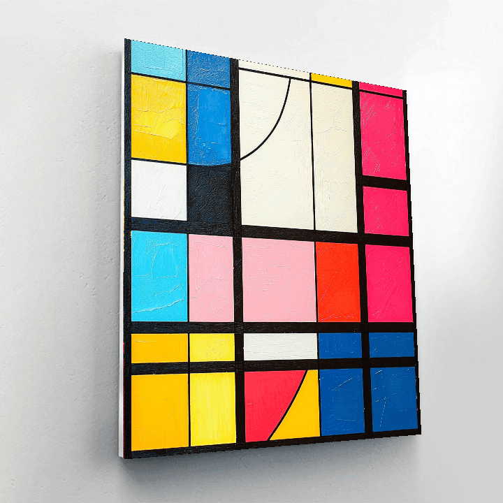 Piet Mondrian Inspired Dynamic Geometries  Paint By Numbers Kits