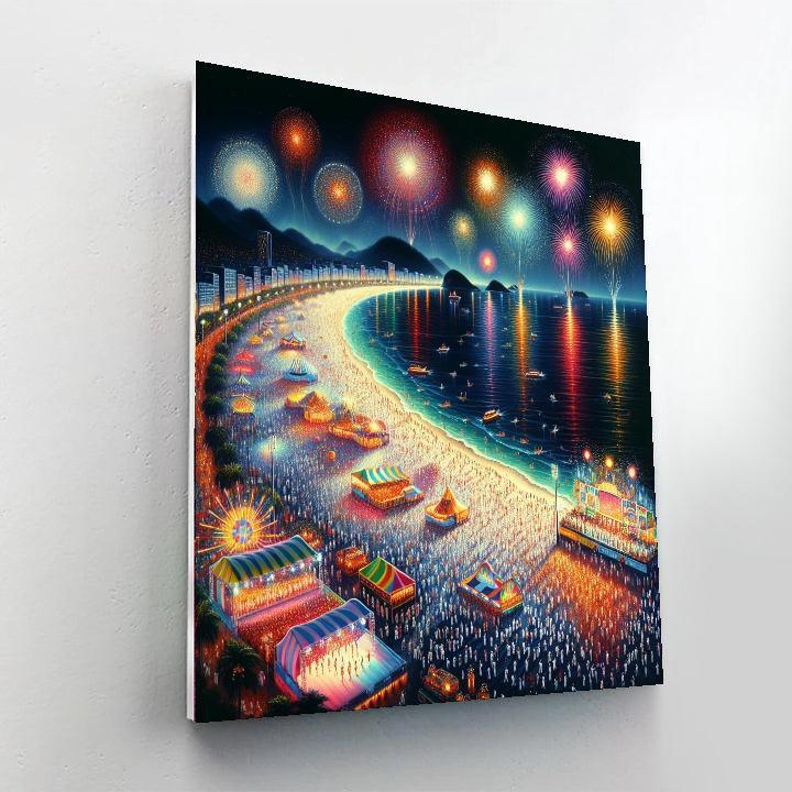 Rio De Janeiro New Year’s Eve - Brazil Painting Number Kit
