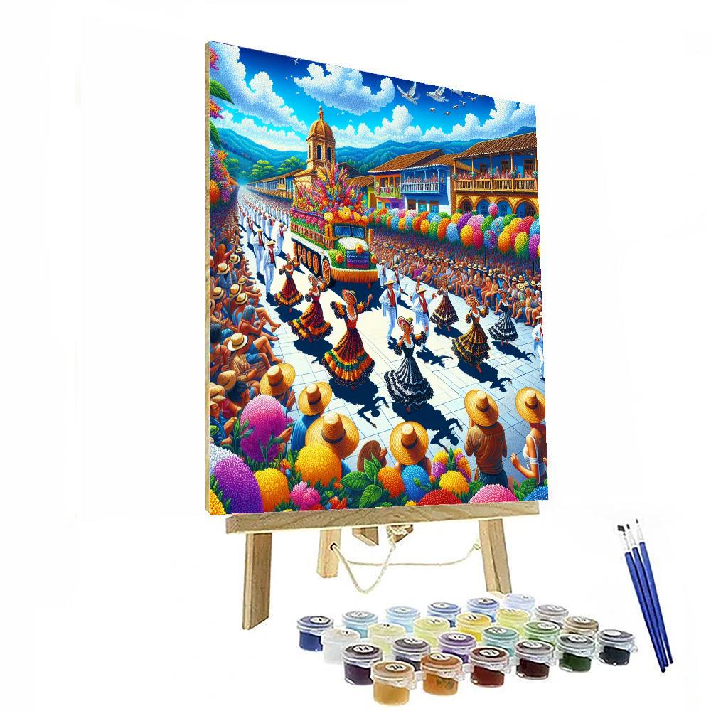 Fiesta De Las Flores Y Del Café - Colombia Painting By Numbers Kit
