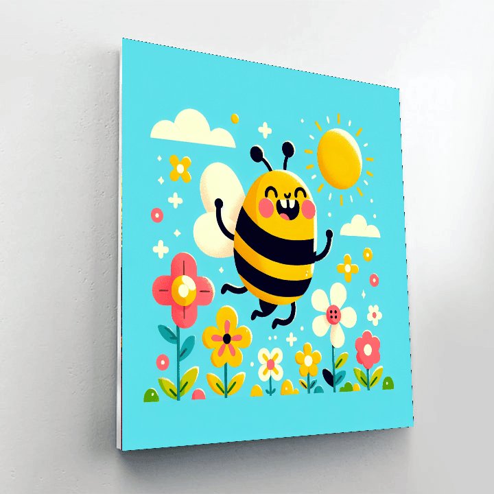 Jolly Bumblebee Number Painting