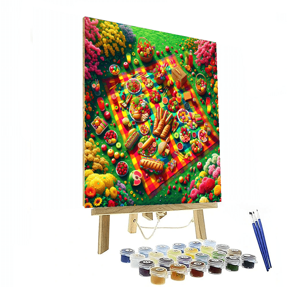 Sunny Summer Picnic Paint By Numbers Art