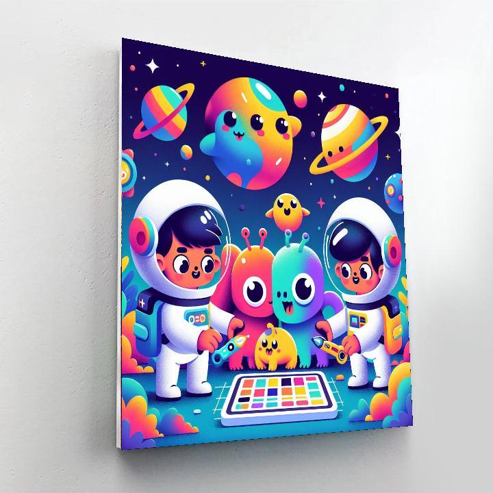 Space Creatures Encounter Numbered Painting Kits