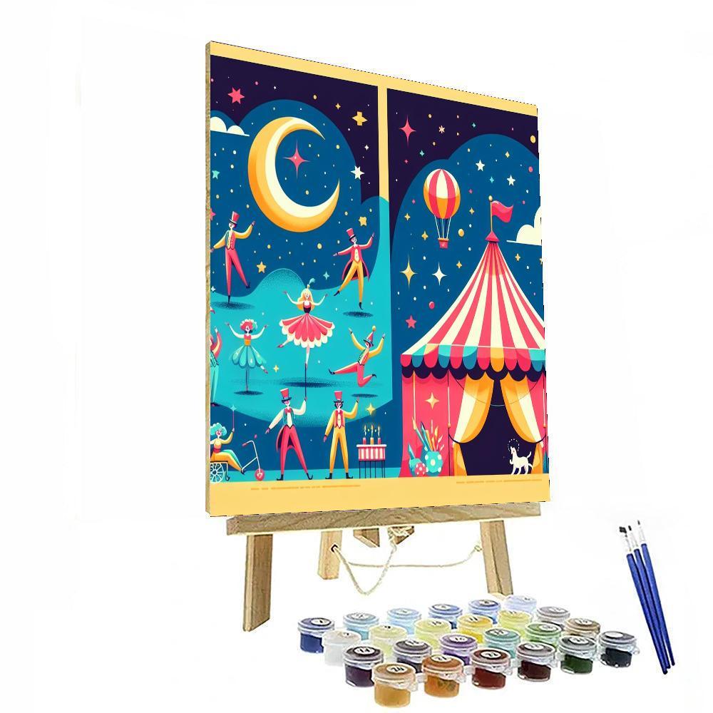 Magical Circus Night Number Painting