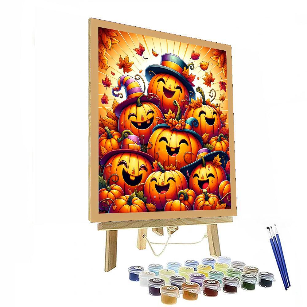 Silly Pumpkin Friends Painting By Numbers Kit