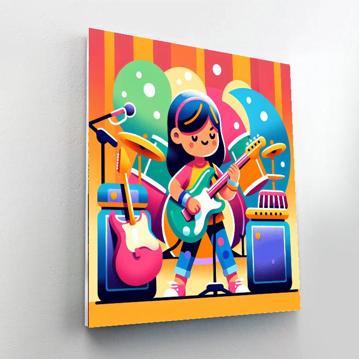 Rockstar Rehearsal Number Painting