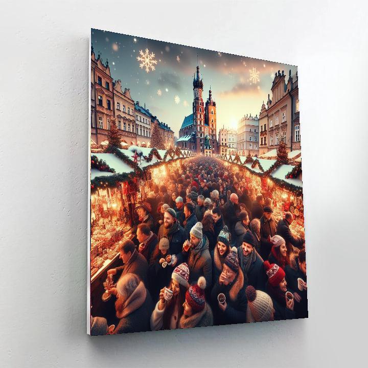 Kraków Christmas Market Number Painting