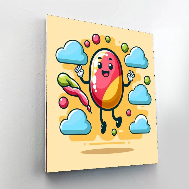 Jumping Jellybean DIY Paint By Numbers