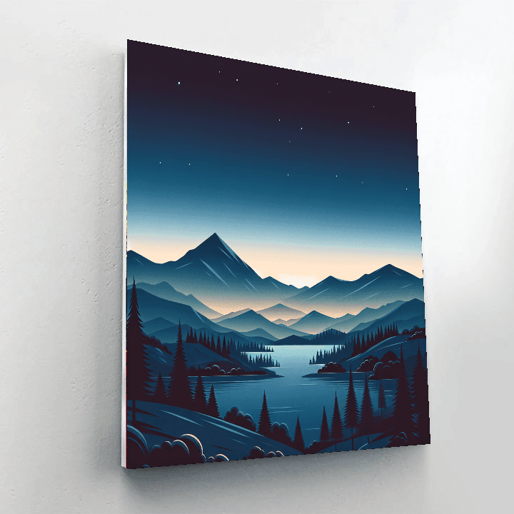 Dreamy Mountain Adventure Number Painting