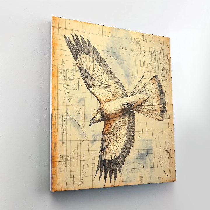 Leonardo Da Vinci Inspired Wings Of Elegance  Paint By Numbers Art