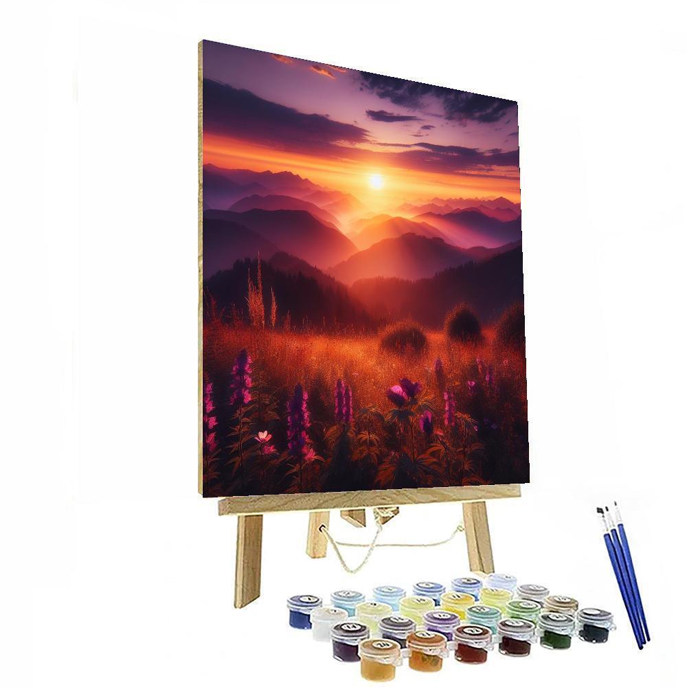 Majestic Sunset Overlook Paint By Color