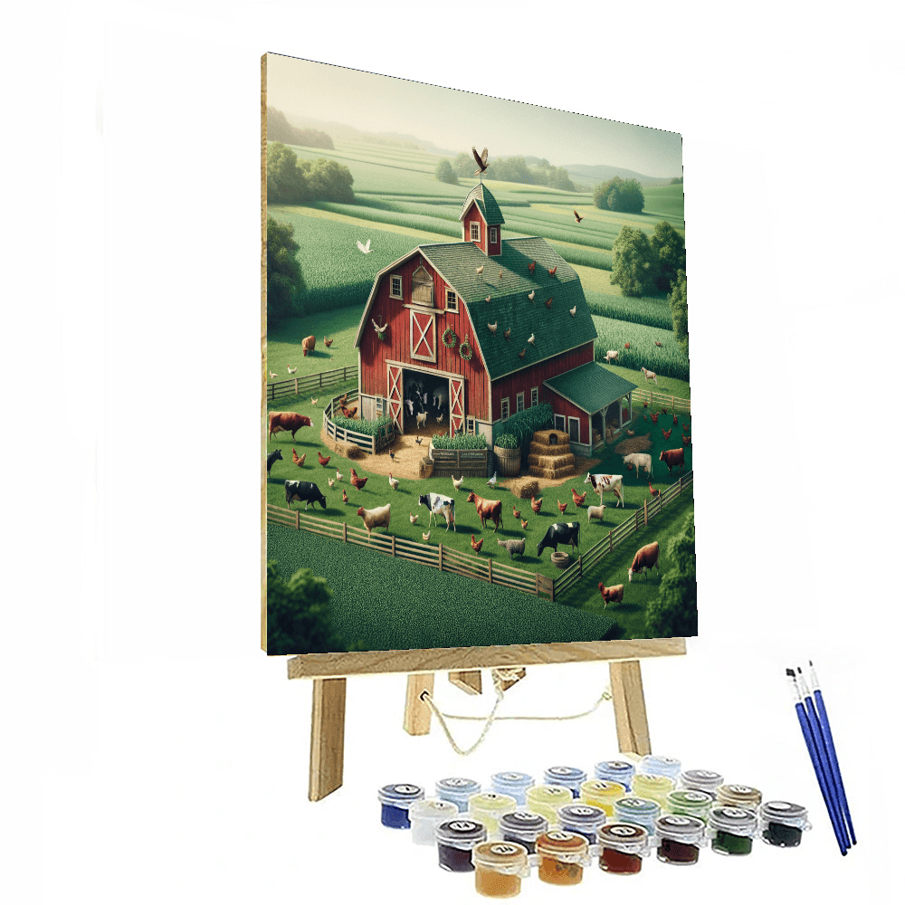 Rustic Barnyard - DIY Painting By Numbers Kit