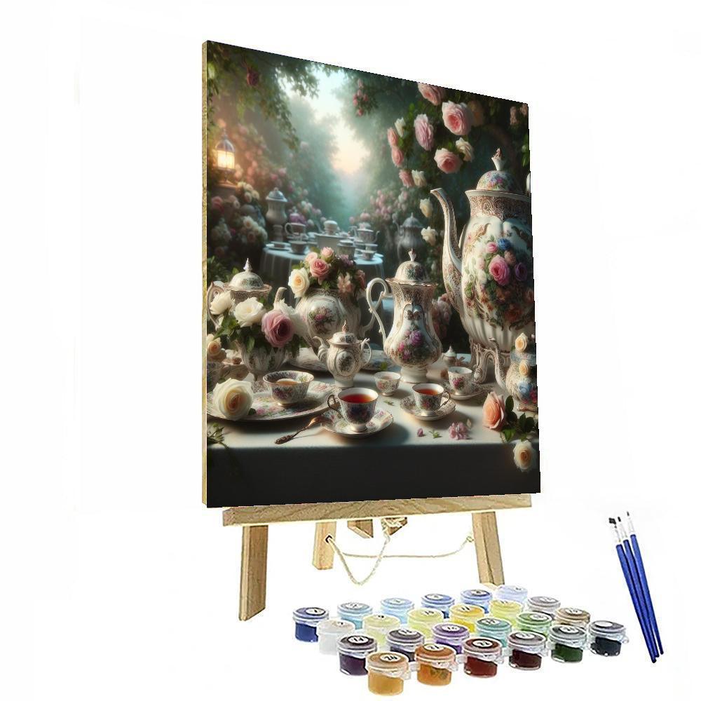 Victorian Tea Time Bliss Painting By Numbers Kit