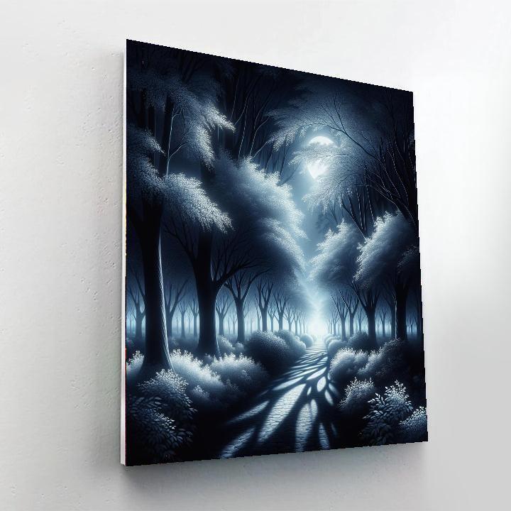 Ethereal Moonlit Path Paint By Numbers Art