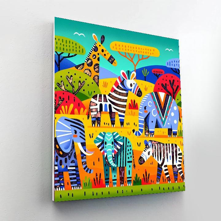 Artistic Safari Painting Number Kit