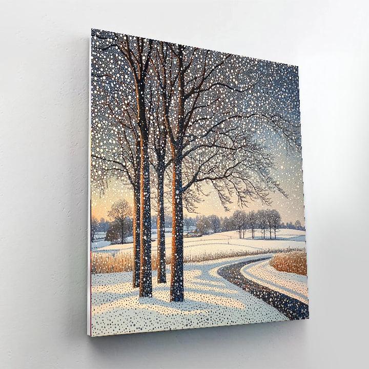 Georges Seurat Inspired Winter's Quiet Song  Paint By Numbers Kits