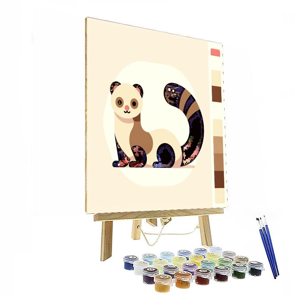 Fanciful Ferret Paint By Numbers Art