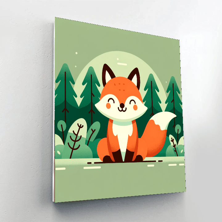 Happy Fox Painting By Numbers Kit