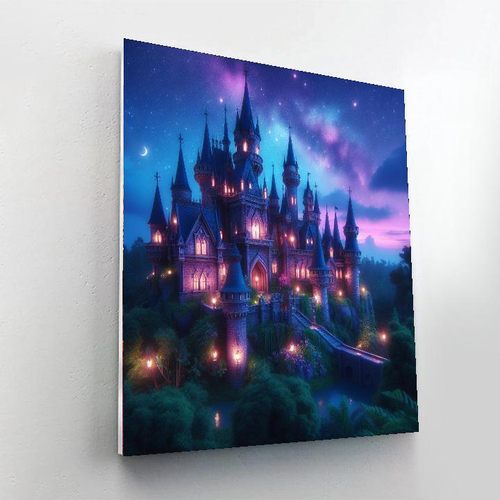 Enchanted Castle At Twilight Paint By Numbers Art