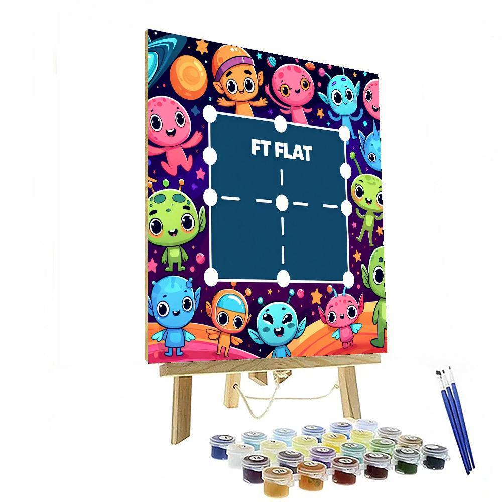 Space Aliens Friendship Paint By Numbers Kits