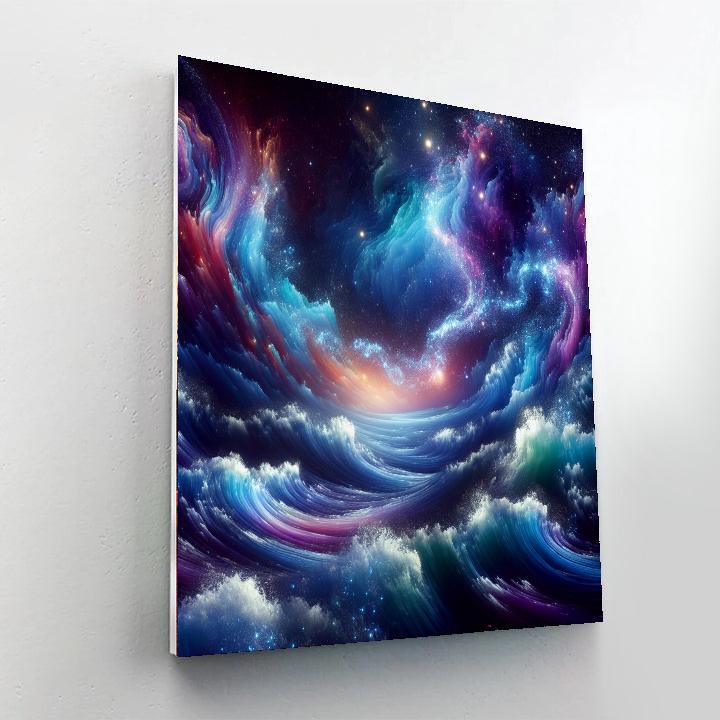 Cosmic Ocean Waves Paint By Color