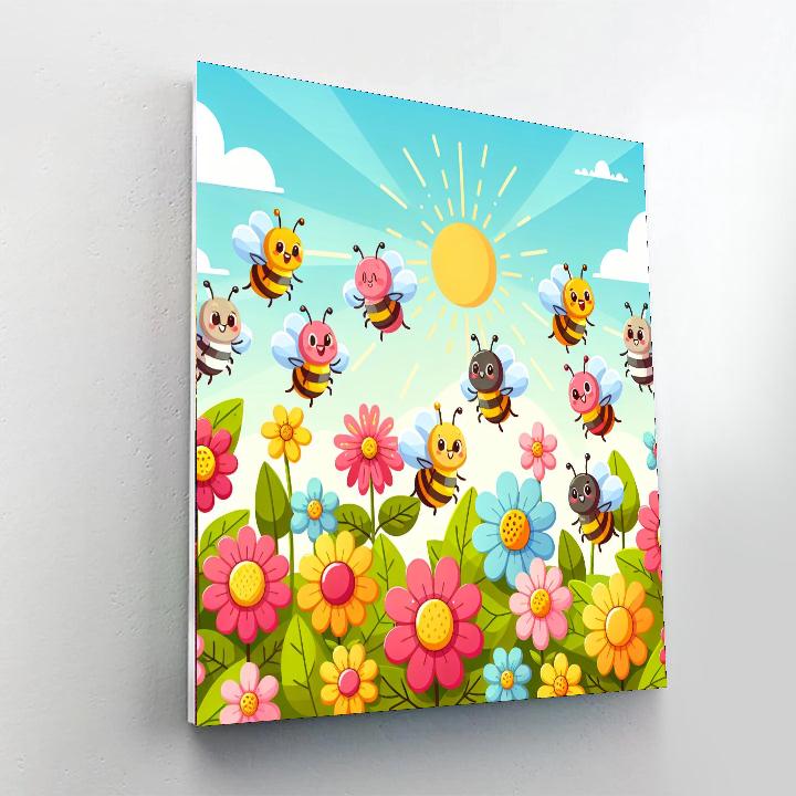 Buzzy Bees Adventure Paint By Numbers Art