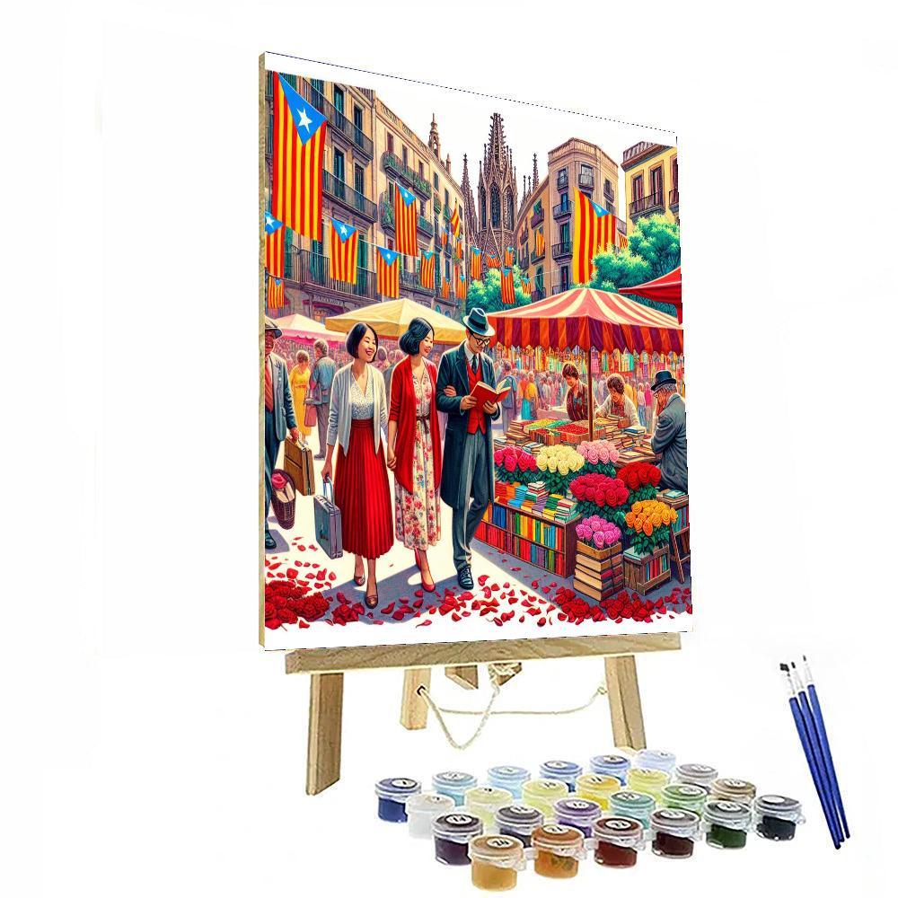 Día De San Jordi - Barcelona, Spain Numbered Painting Kits