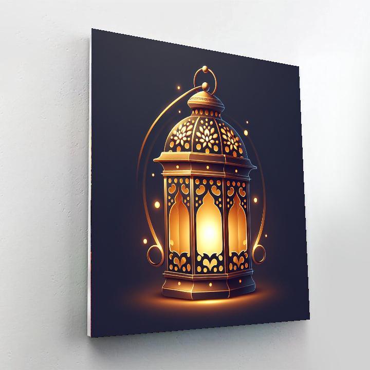 Amber Glow Lantern Paint By Number