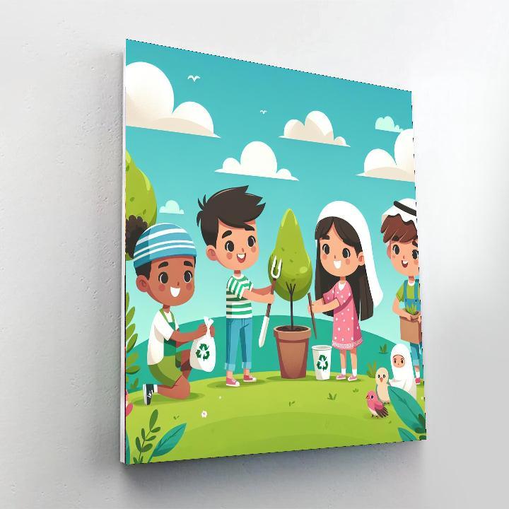 Caring For The Planet Painting By Numbers Kit