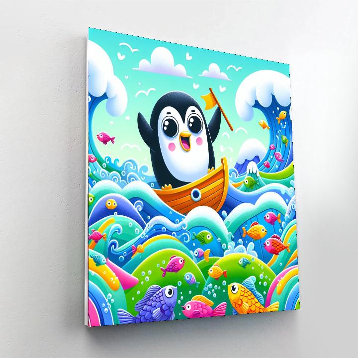 Sailing Penguin Numbered Painting Kits