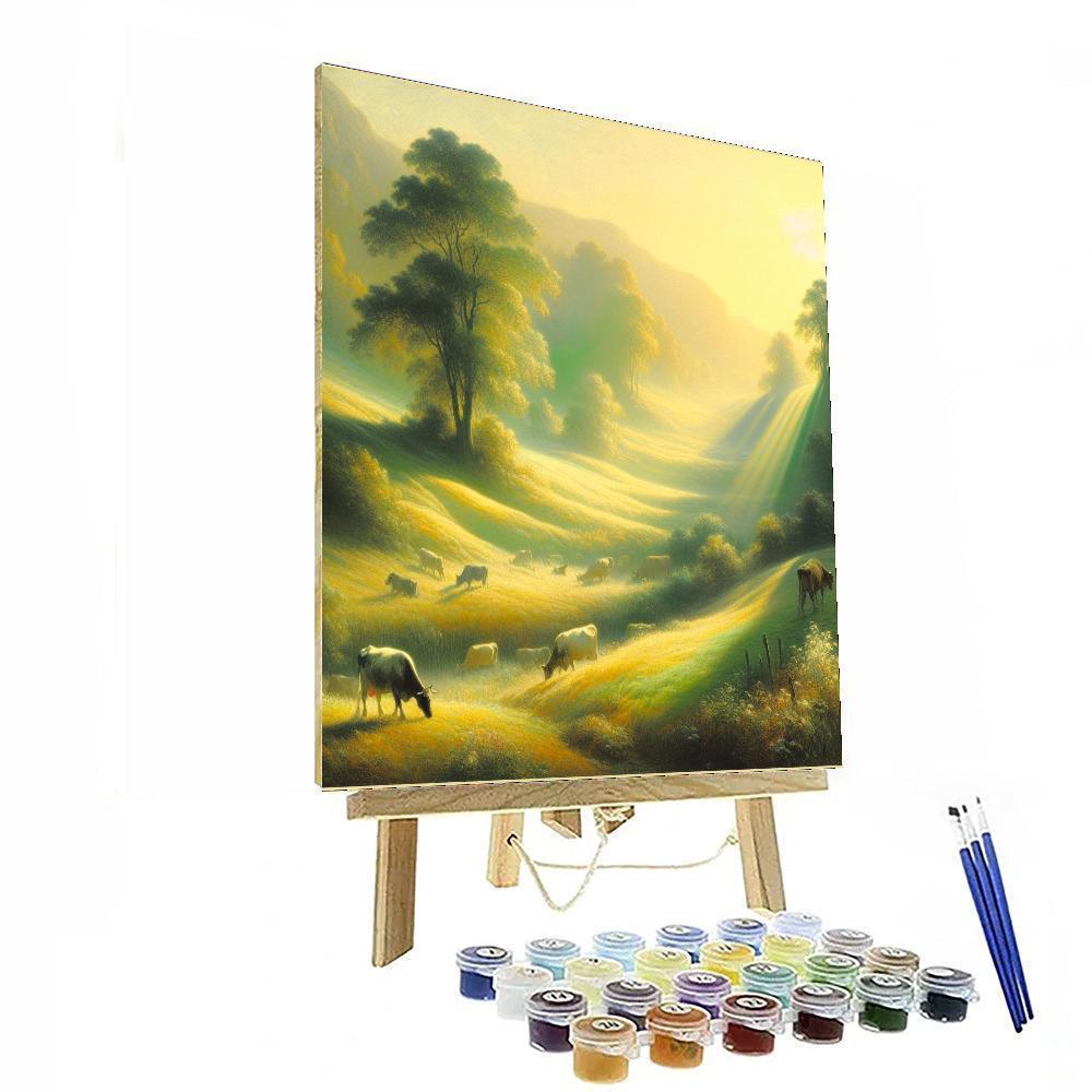 Cow's Pastoral Bliss Numbered Painting Kits