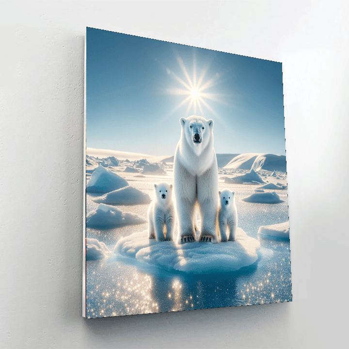 Arctic Polar Bear Habitat - DIY Painting By Numbers Kit