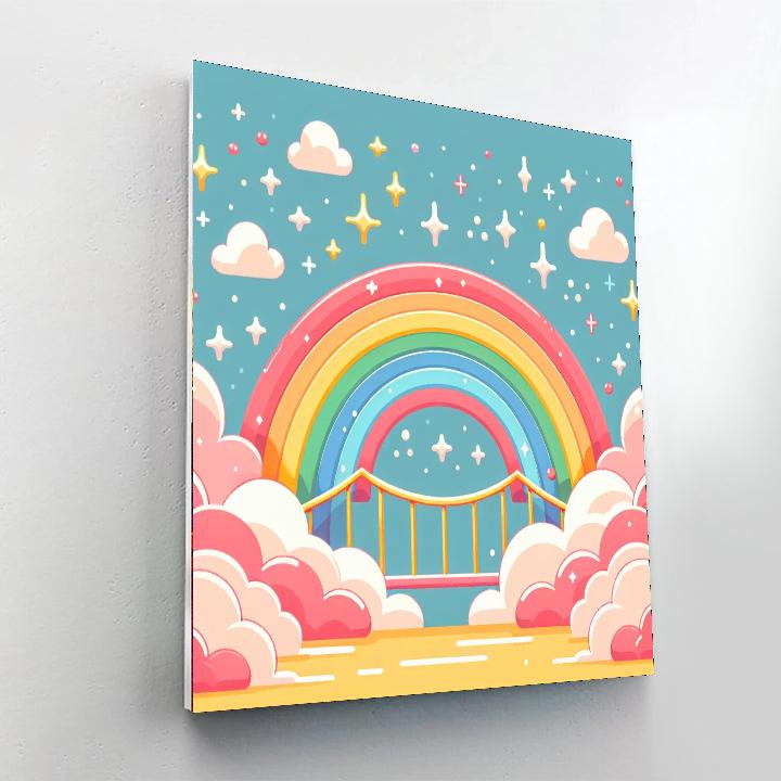 Enchanted Rainbow Bridge DIY Paint By Numbers