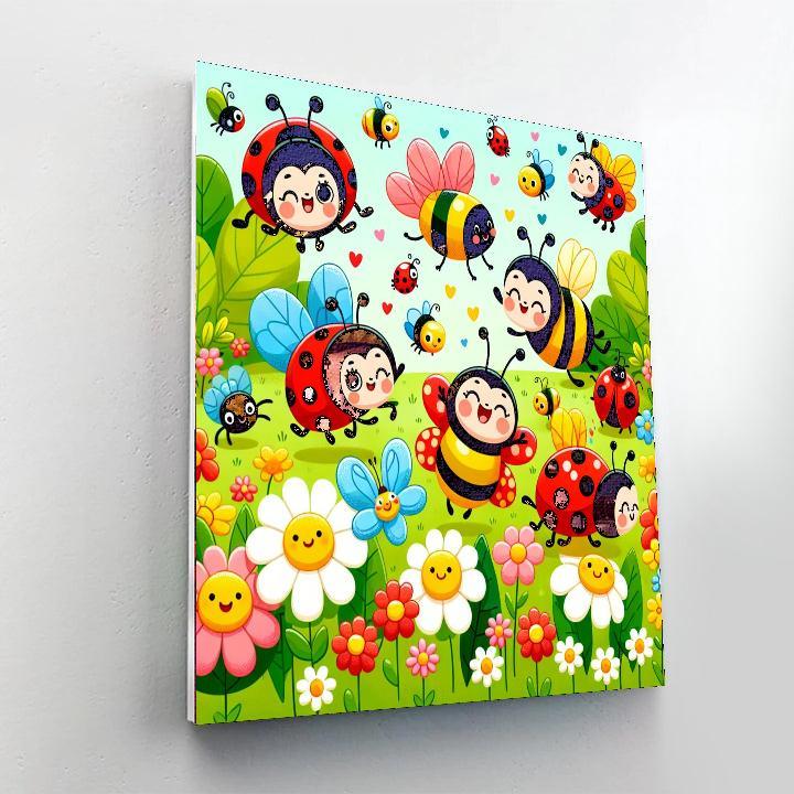 Cute Bug Brigade Painting By Numbers Kit
