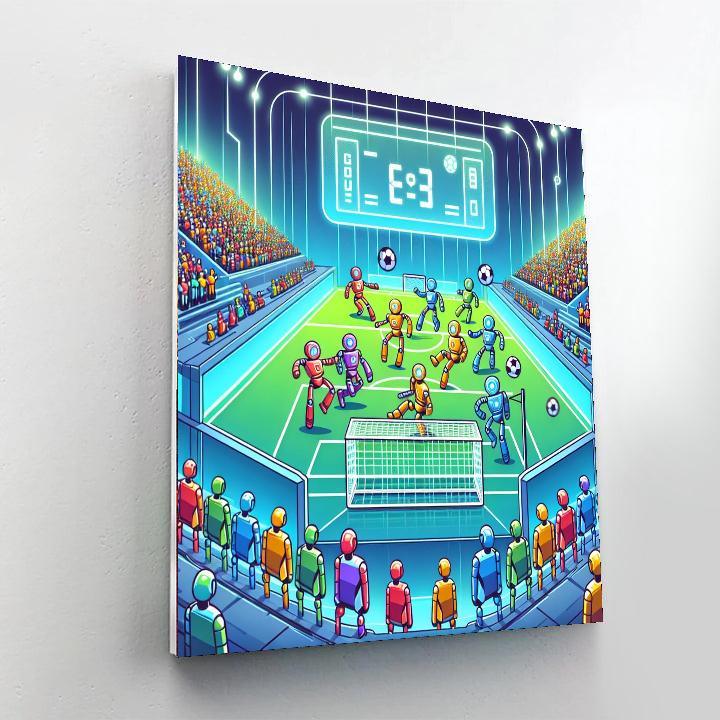Robot Soccer Showdown Paint By Numbers