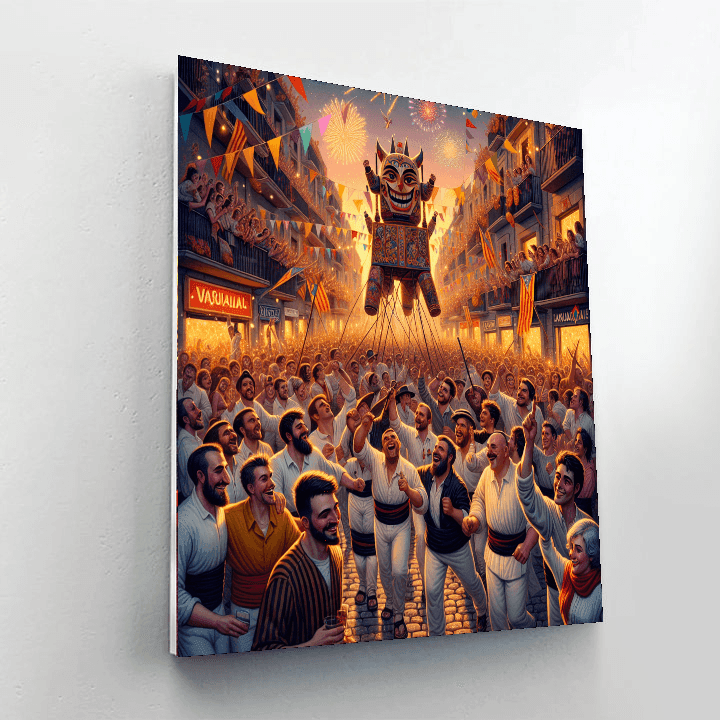 La Patum De Berga - Berga, Spain Number Painting