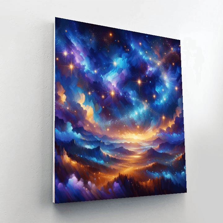 Dreamy Starry Nightscape Paint By Color