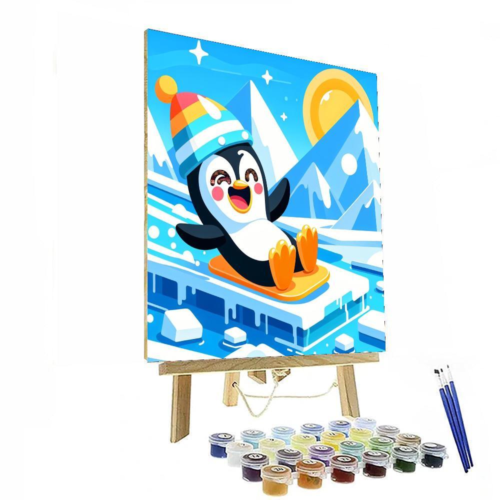Penguin Ice Capers Paint By Numbers Art